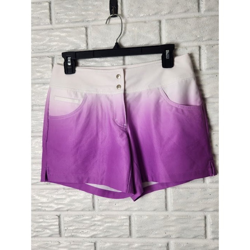 Women’s Ombre Purple High-Waist Shorts